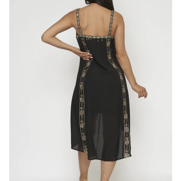 BLACK HIGH LOW DRESS - Picture 2 of 3